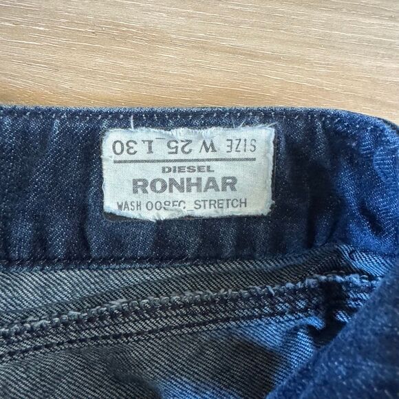 Diesel Women’s Ronhar Bootcut Flared Dark Blue Denim Jeans Size 25 Lux Designer - Picture 6 of 14